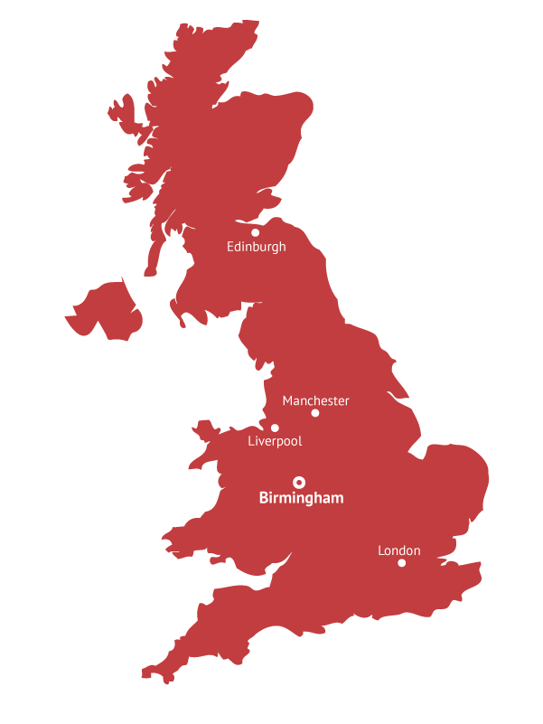 map highlighting birmingham 